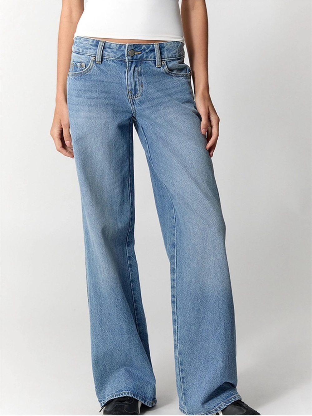 PacSun Casey Low Rise Baggy Light Blue Wide-Leg Jeans